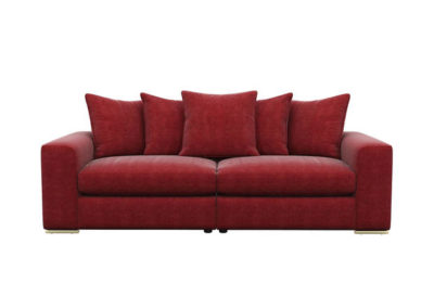 Florentine Extra Large Fabric Sofa - Red